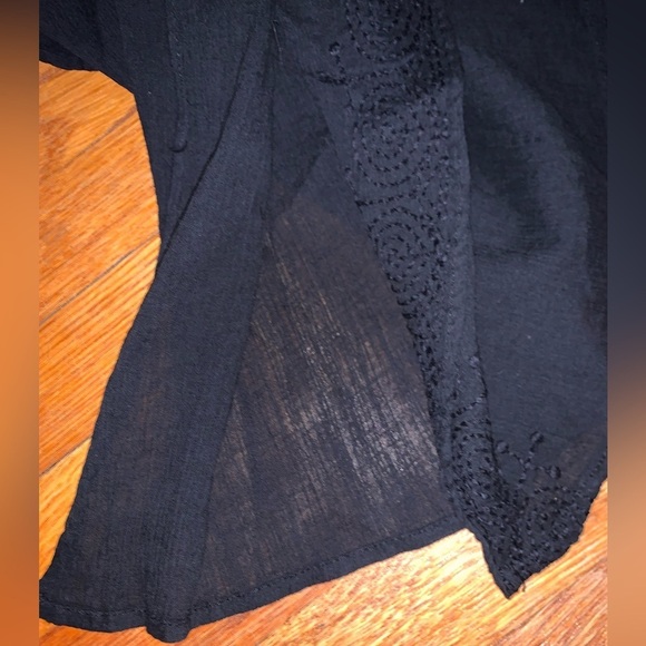 NWT Old Navy XXL cover up black tie waist embroidered beach resort wear swim - Picture 9 of 9